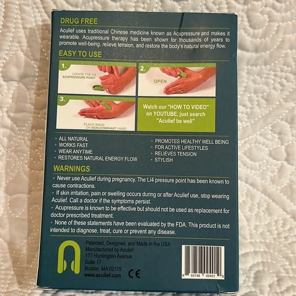 Aculief Wearable Acupressure‎ device, new in package - Picture 2 of 5